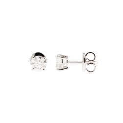 Solitaire earrings with 2 GIA certified diamonds of 0.80ct