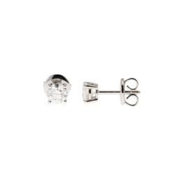 Solitaire earrings with 2 GIA certified Diamonds of 0.40ct