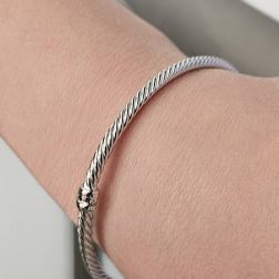 Bracciale Torcion in Oro Bianco 18kt foto indossata
