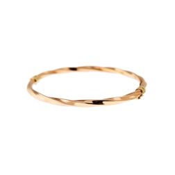 Rigid Spiral Bracelet in Rose and Yellow Gold