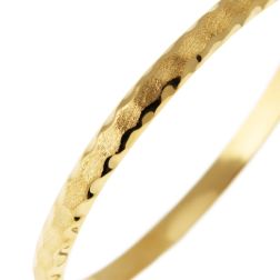 Bracciale Rigido Martellato Satinato e Lucido in Oro Giallo