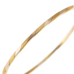 Polished and Satin Square Rigid Bracelet in Yellow and White Gold