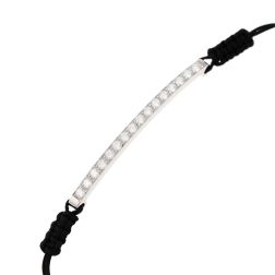 Lace Bracelet with White Gold Tag with 16 Diamonds