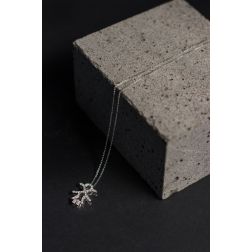 Ciondolo Bimba Oro bianco e Diamanti