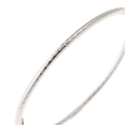 Polished Striped Rigid Bracelet in White Gold