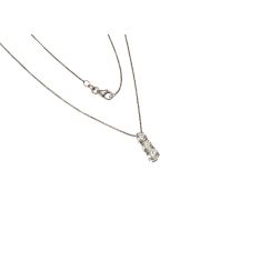 Scalar Trilogy Necklace in White Gold