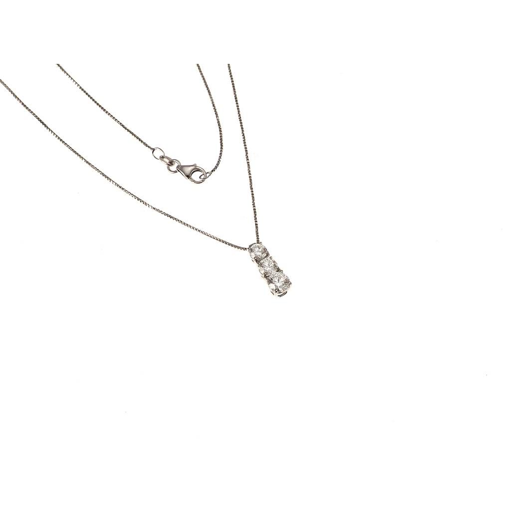 Scalar Trilogy Necklace in White Gold