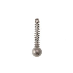Navette Design Pendant with 33 Diamonds and Tahitian Pearl