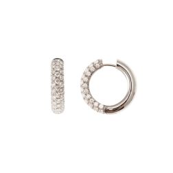 Hoops in White Gold with 108 Diamonds