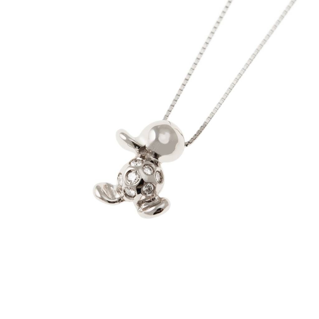 42cm Necklace with Duckling in 18kt white gold and diamonds