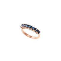 Veretta 7 Zaffiri Blu da 1.424ct in Oro Rosa