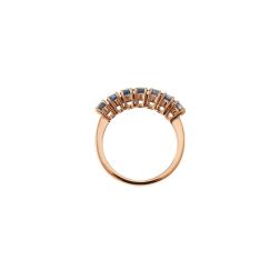 Veretta 7 Blue Sapphires of 1.424ct in Rose Gold