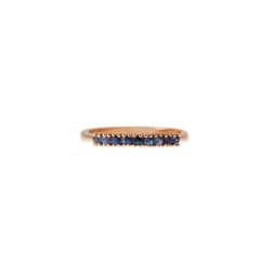 Veretta 9 Zaffiri Blu da 0.383ct in Oro Rosa