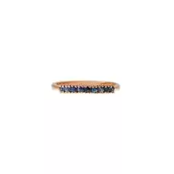 Veretta Ring 9 Blue Sapphires of 0.383ct in Rose Gold