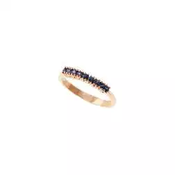 Veretta 9 Zaffiri Blu da 0.383ct in Oro Rosa