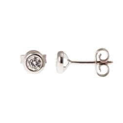 Orecchini Punto Luce Circle castone da 5,50mm