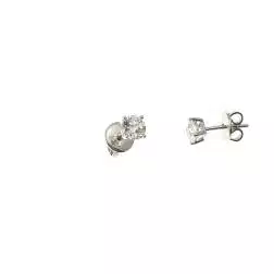 Solitaire earrings with 2 GIA certified Diamonds of 0.42ct ad 0.45ct D, VS1