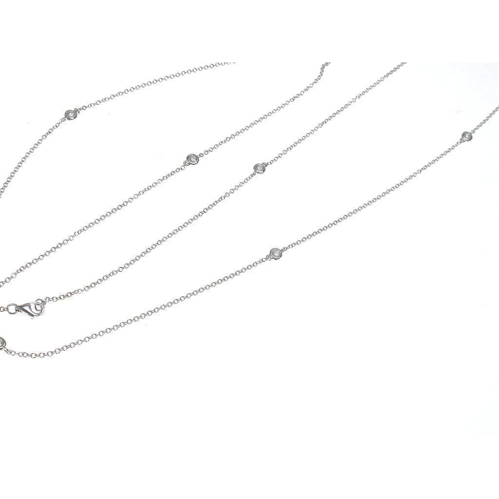 Laccio Circle Necklace 13 Diamonds in White Gold