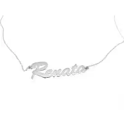 Collana con nome Renata in Oro Bianco 18kt (Pezzo Unico)