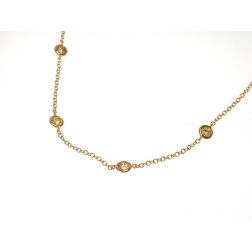 Collana Laccio Circle 13 Diamanti Brown in Oro Rosa