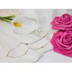 Collana Laccio Circle 13 Diamanti Brown in Oro Rosa