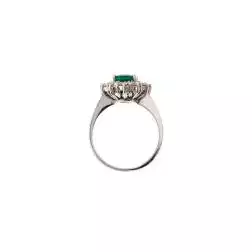 Anello Kate Smeraldo 9x6mm da 1.779ct e 12 Diamanti