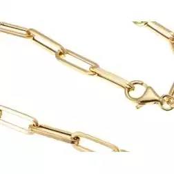Bracciale Catena Rolò Squadrata Ovale Oro Giallo - 20.50cm