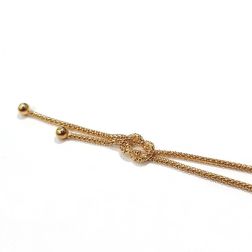 Lace Necklace Korean Mesh with Yellow Gold Node