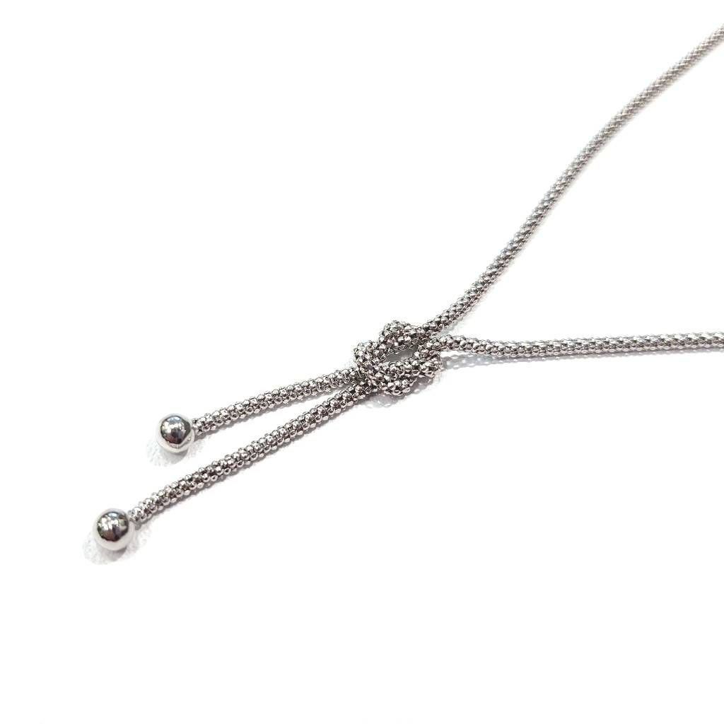 Necklace Korean Mesh with White Gold Node