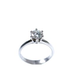 Solitario Pantelleria Diamante su Oro Bianco 18kt