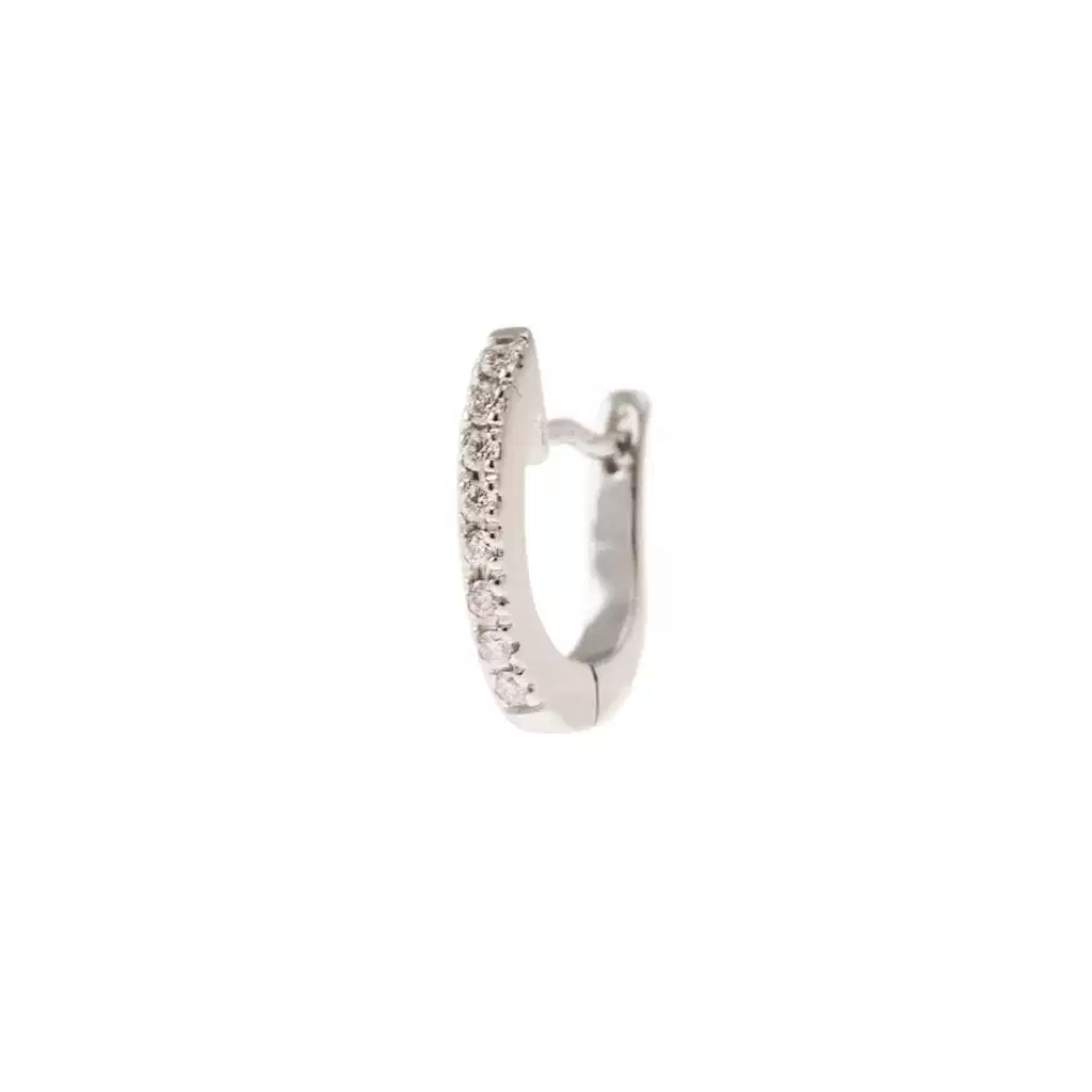 Small oval Diamonds SINGLE Hoop