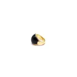 Anello Cupola Onice e Diamanti