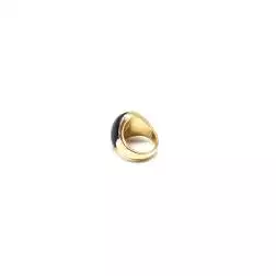 Anello Cupola Onice e Diamanti