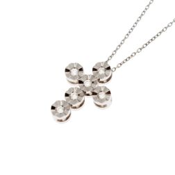 Girocollo Croce 6 Diamanti Circle Sfaccettati - catena Rolottina