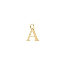 Initial Letter A Pendants in Yellow Gold