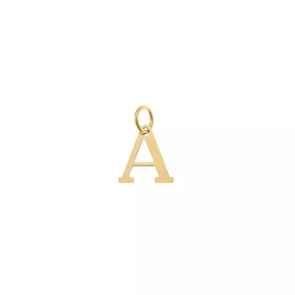 Ciondoli Lettera Iniziale A Stampatello in Oro Giallo