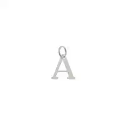 Ciondoli Lettera Iniziale A Stampatello in Oro Bianco