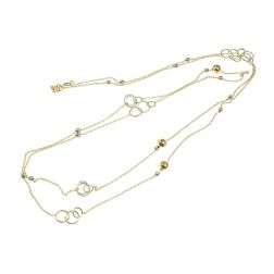 Collana Laccio lungo 103 cm con cerchi e palline