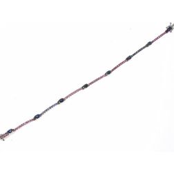 Blue and Pink Sapphire Tennis Bracelet