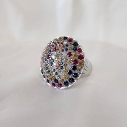 Anello Fireworks Oro Bianco