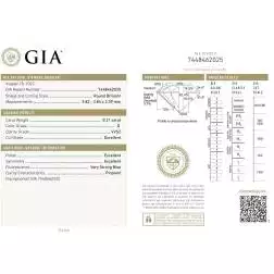 Ring Trilogy Wave 0,57ct GIA Certified Diamonds - Italian Size 15