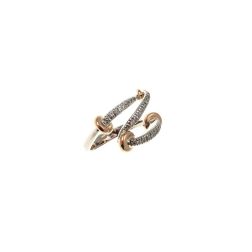 Rose and White Gold Intertwined Diamond Design Ring