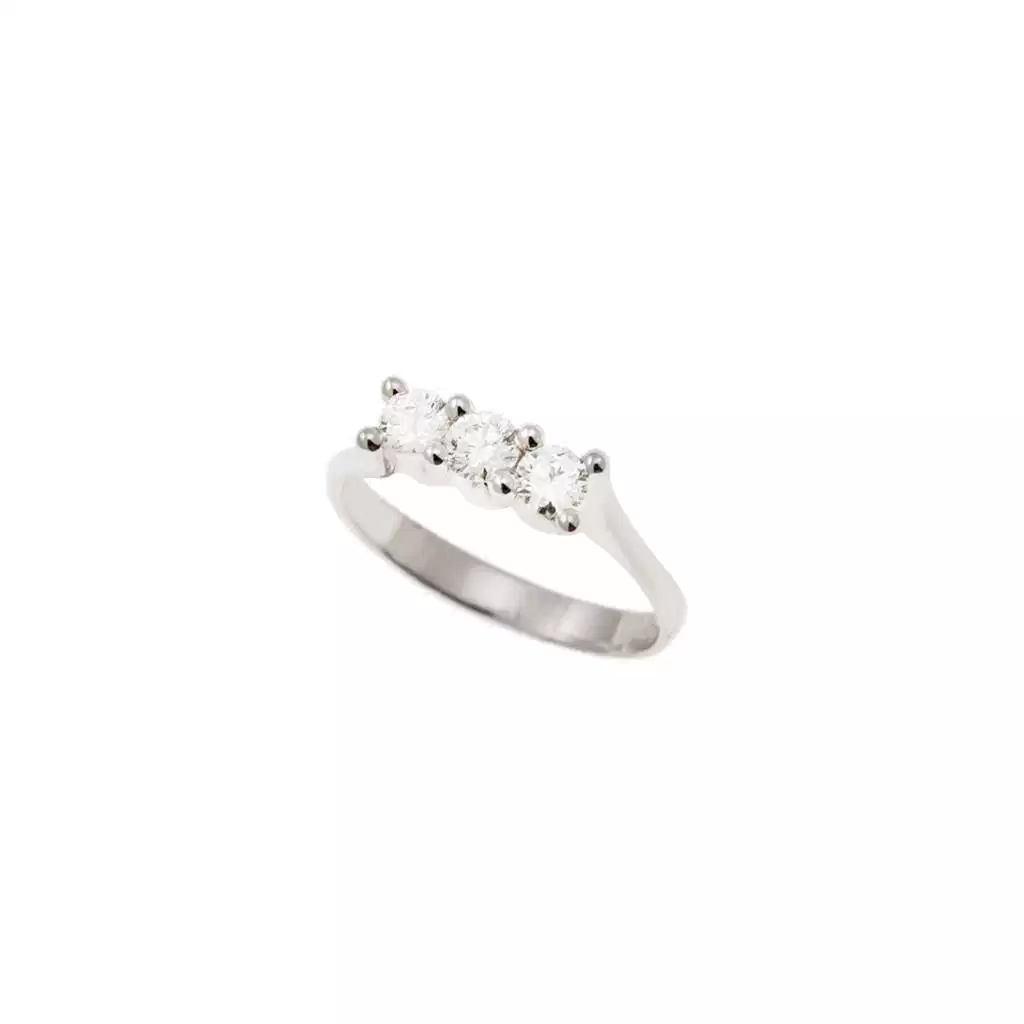 Anello Trilogy Wave 0,57ct Diamanti certificati GIA