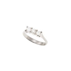 Ring Trilogy Wave 0,59ct GIA Certificate Diamonds