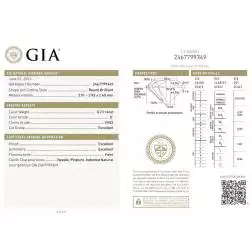 Ring Trilogy Wave 0,59ct GIA Certified Diamonds - Italian Size 12