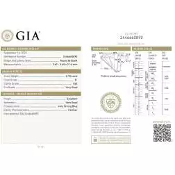 Ring Trilogy Wave 0,59ct GIA Certified Diamonds - Italian Size 12