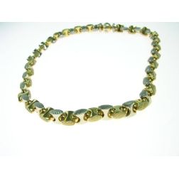 Collana con catena a segmenti stampati satinati