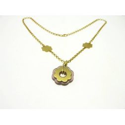 Pink flower necklace