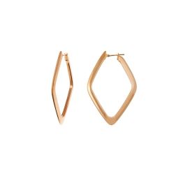 Rose Gold Rhombus-shaped Hoop Earrings