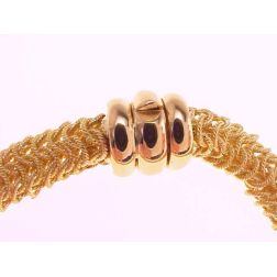 Striped Round Couture necklace rose gold 40 cm x 6,2mm